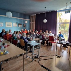 Lecture on the topic of fraud scams with Detective Chief Inspector Stefanie Bodden-Bergau from the Kleve district police authority in October 2023 in Kevelaer