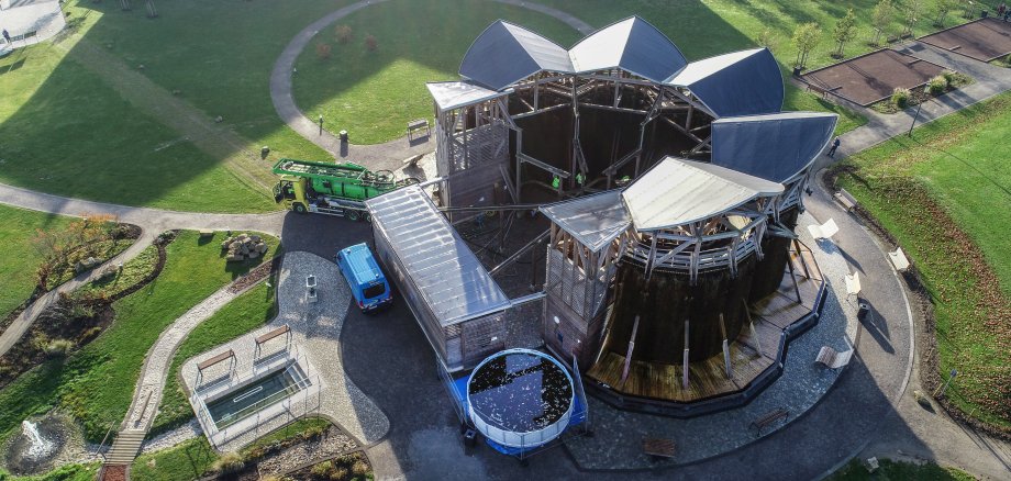 Kevelaer Gradierwerk wird gereinigt