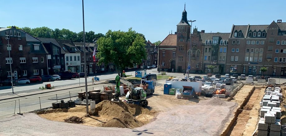 Baustelle auf dem Peter-Plümpe-Platz